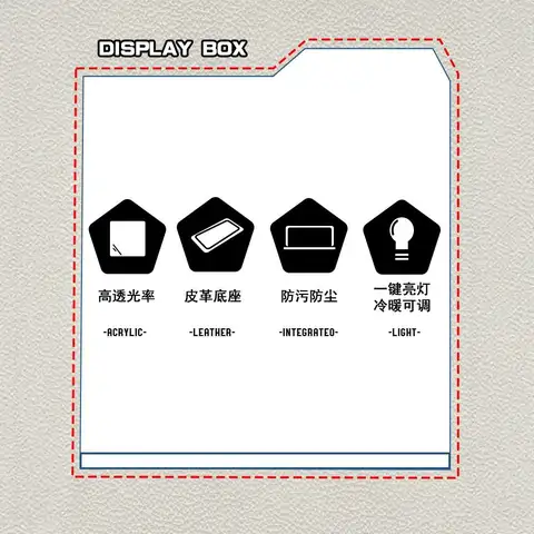 Transparent akrylmodelldisplay med justerbart omgivningsljus, dammtät förvaringslåda för 1/24 och 1/32 Hot Wheels 8 best sales förvaring av hot wheels - №7