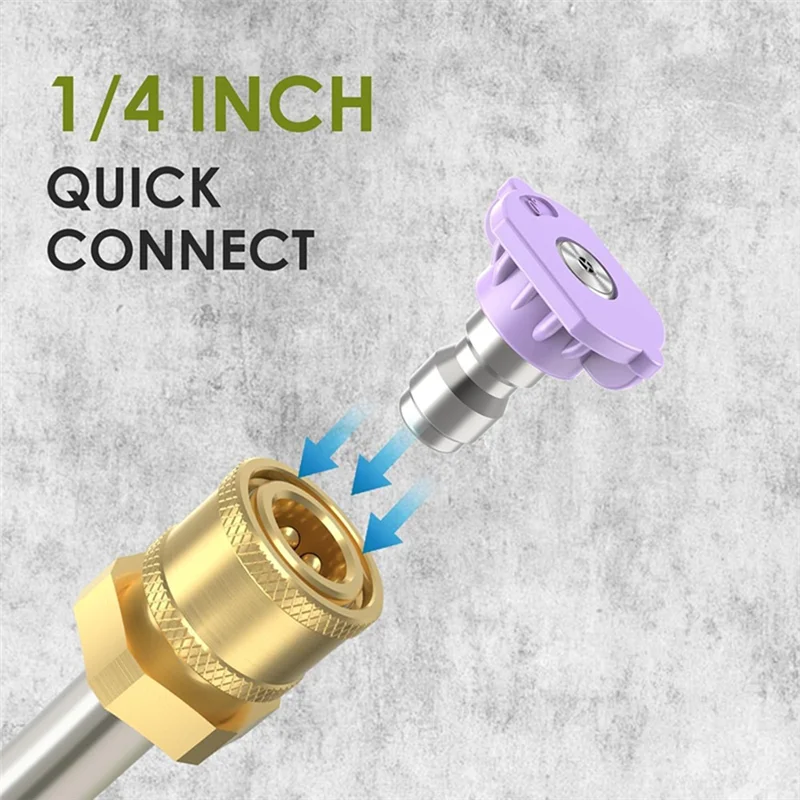 

AT19-For Plant Watering Nozzle-Low Pressure Mist Tips With 4-Directions Discharge 1/4 Inch Quick Connector For Pressure Washers