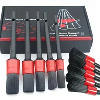 5pcs Detailing Brush Set Car Brushes Car Detailing Brush For Auto Cleaning Dashboard Air Outlet Wheel Wash Maintenance Tool