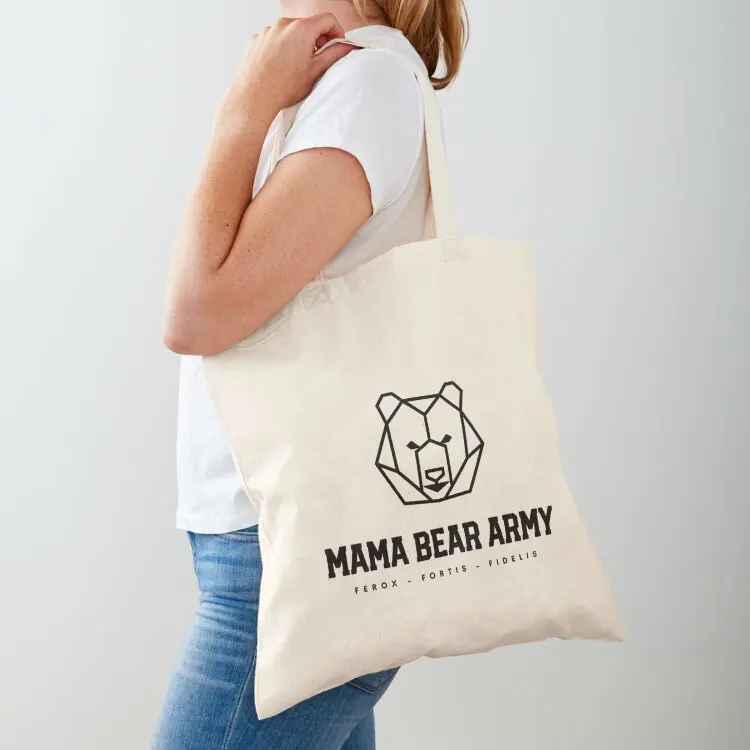 

Mama Bear Army Tote Bag shopper bags canvas shopping bag female bag Big women