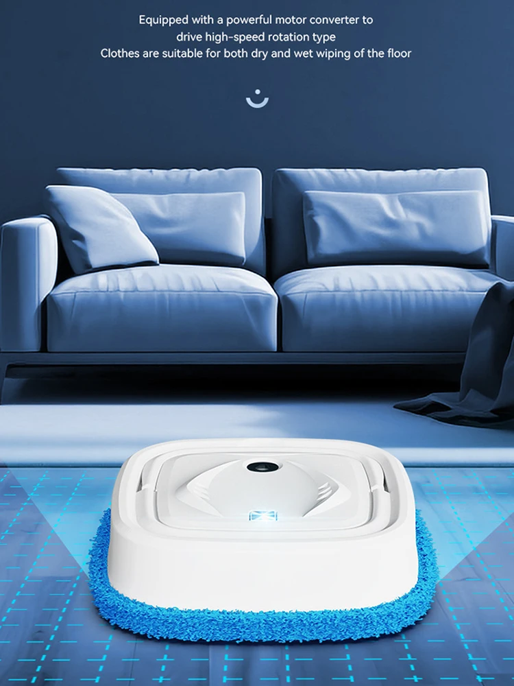 Lenovo New Household Sweeping Robot Floor Scrubber Humidifier Lazy Mop Dry & Wet Dual-use + Spray