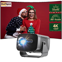 Native 1080P 650ANSI 4K Android 11 L018 360° Projector With Auto Keystone Focus Air Mouse Wifi6 BT5.2 Portable Outdoor Projector