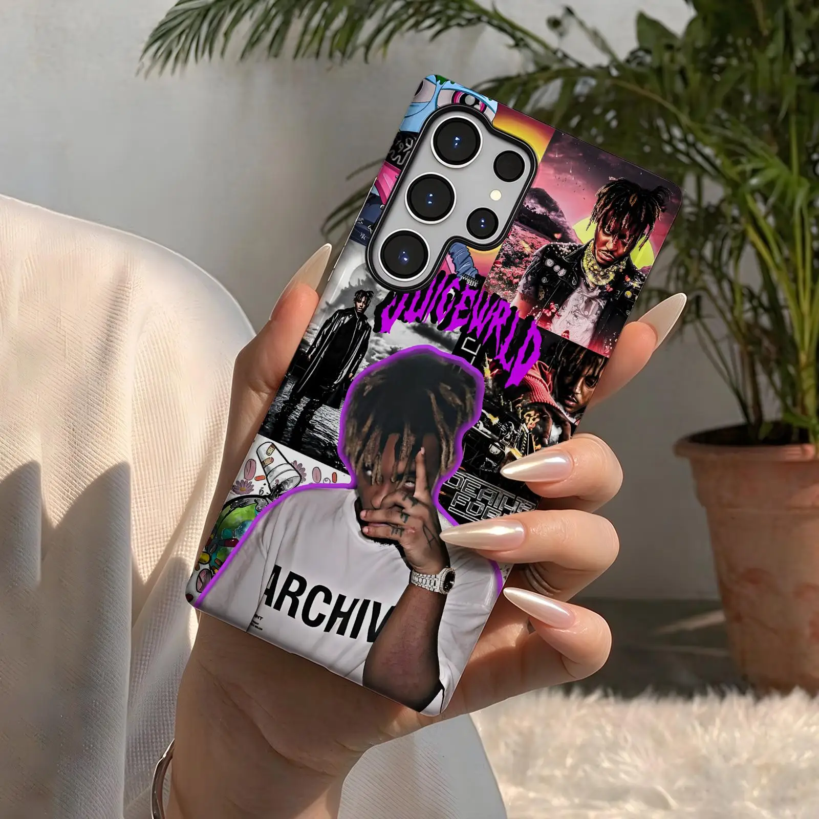 Phone Case For Samsung Galaxy S26 25 S24 S23 S22 S21 Ultra  Juice WRLD 999 cool Glossy Film Phone Case