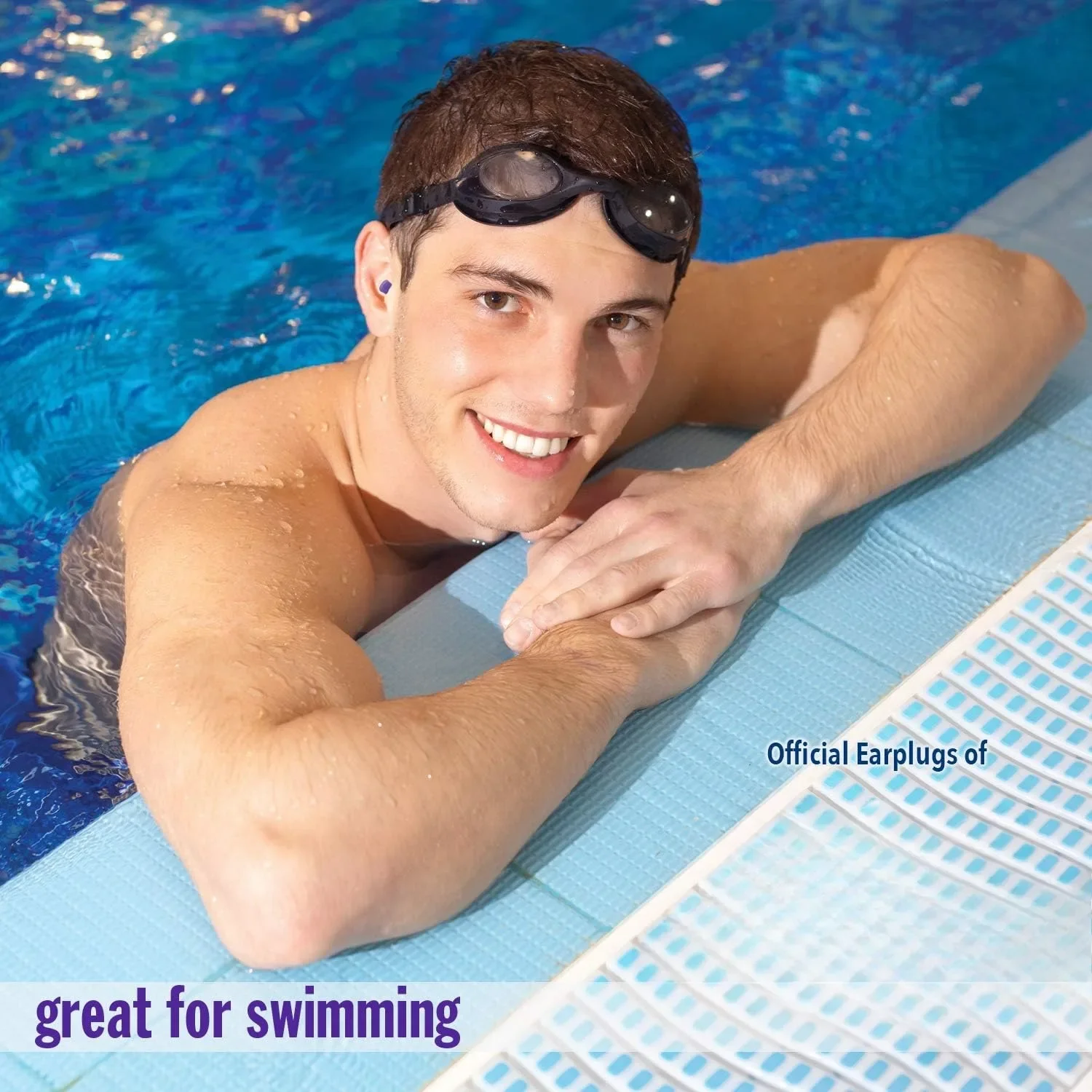 سدادات أذن للسباحة، مقاومة للماء، سدادات أذن من السيليكون قابلة لإعادة الاستخدام للسباحة والغطس والاستحمام وركوب الأمواج والاستحمام