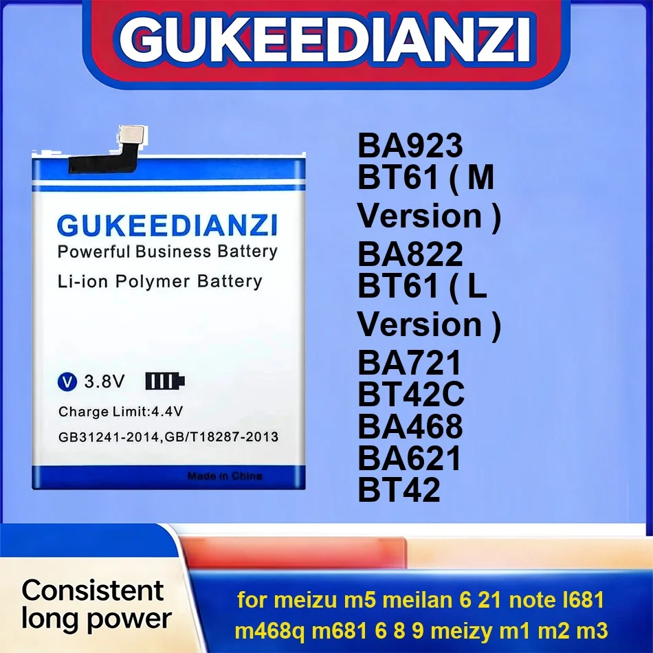 

4150-6000mAh BA721 BT42C BA923 For Meizu M5 For Meilan 6 21 Note L681 m468q M681 6 8 9 For Meizy M1 M2 M3 Mobile Phone Battery