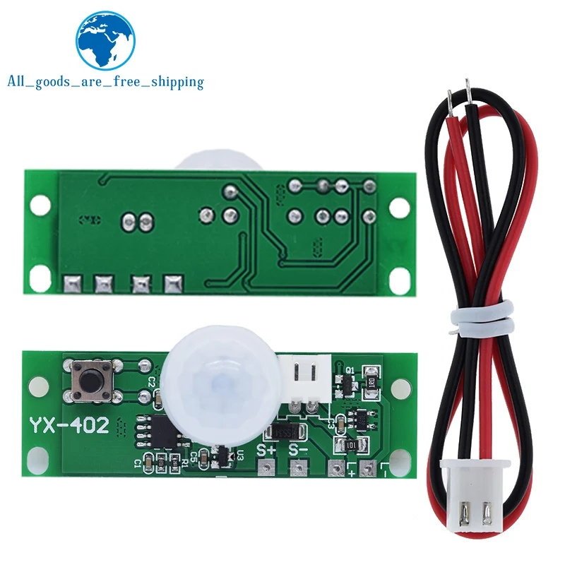 TZT 3.7V Solar Lamp Board Control Sensor Night Light Module Controller Module Infrared Human Body Induction Solar Circuit Board