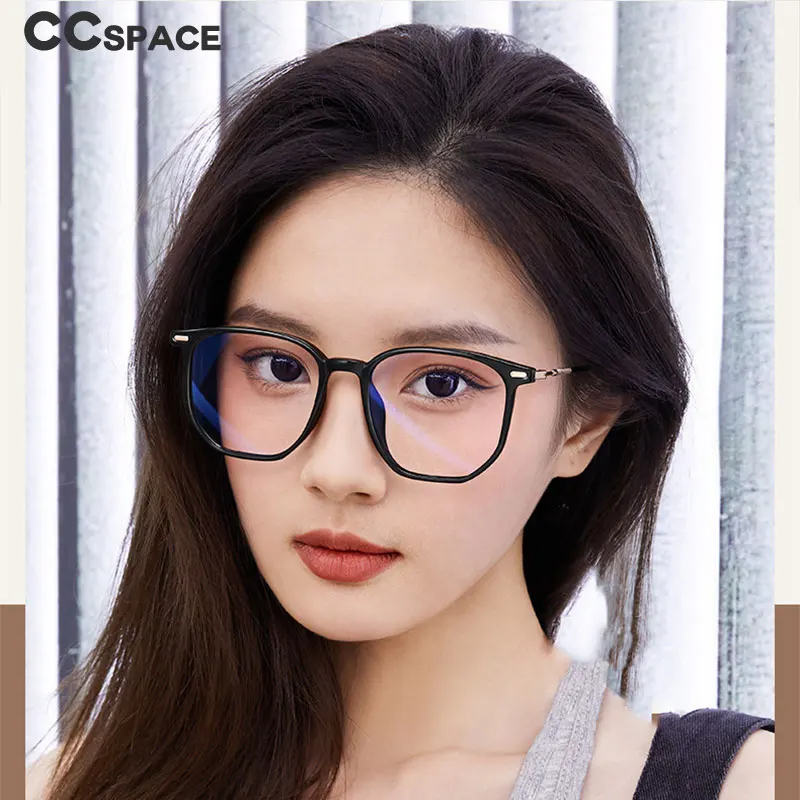 55433 Large Frame Transparent Finished Myopia Glasses Anti Blue Glasses Frames Women Optical Fashion Computer Eyeglasses