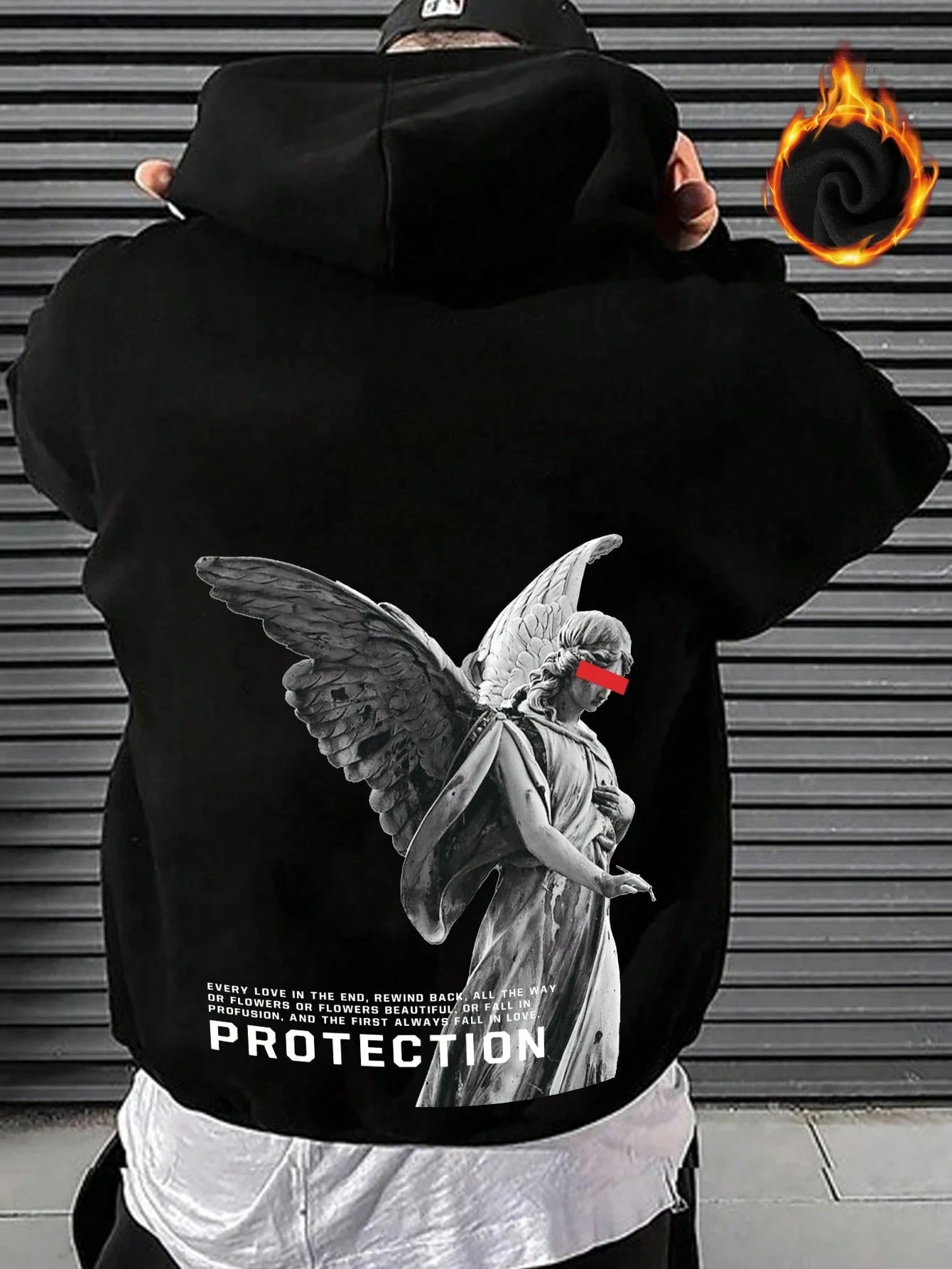 

Pure Cotton Hooded Sweatshirt Men's Pullover Hong Kong-style Ins Autumn and Winter Trendy and Versatile High Street Coat