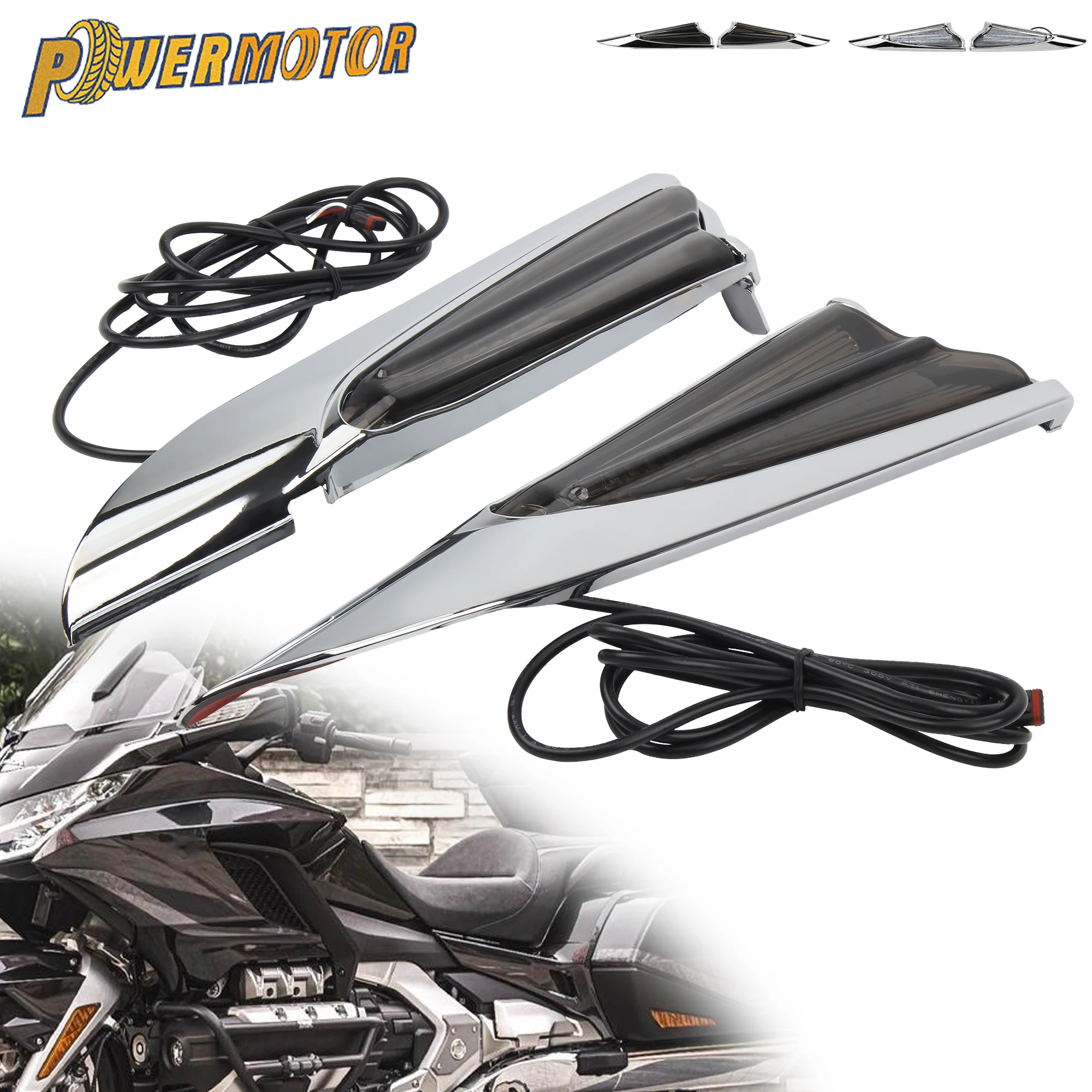 

Для Honda Goldwing GL 1800 F6B 2020-2023: Декоративная накладка на кофр с LED-подсветкой, модифицированные детали для туристического мотоцикла