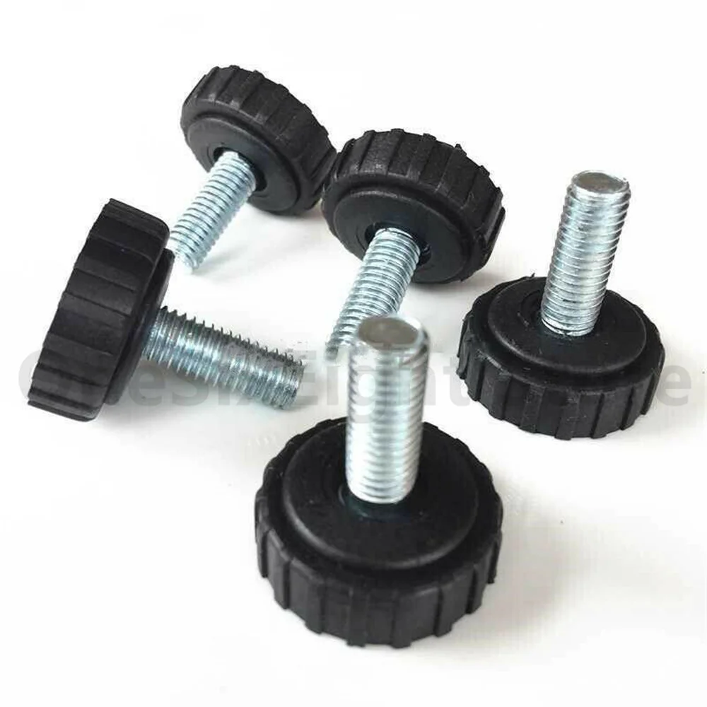 M6 M8 Adjustable Table Legs Metric Thread Fixed Adjustment Legs Feet Protector Length 21mm Dia 28mm