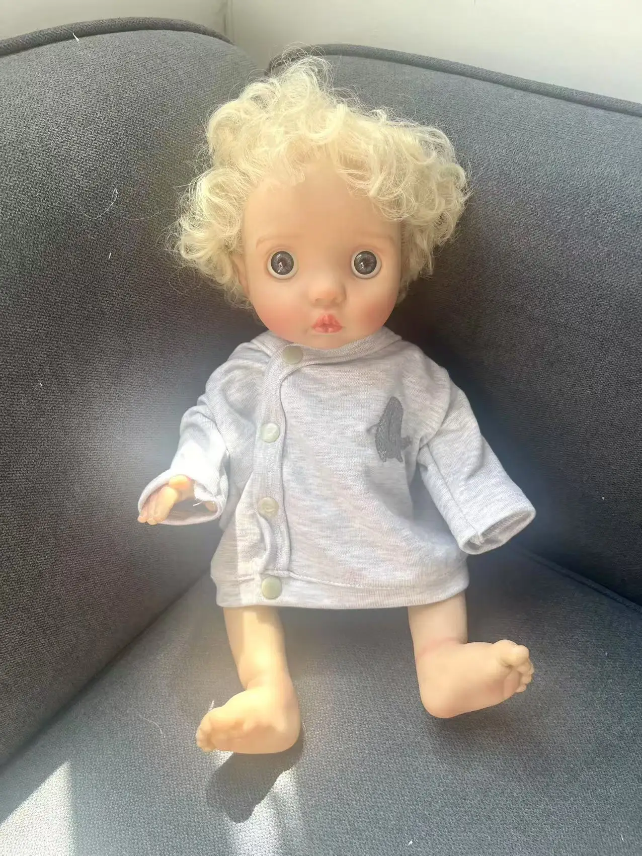 

15INCH Full Body Vinyl Reborn Baby Fairy Peeka Lifelike Newborn Baby Doll 3D Skin with Visible Veins Realistic Reborn Baby Doll