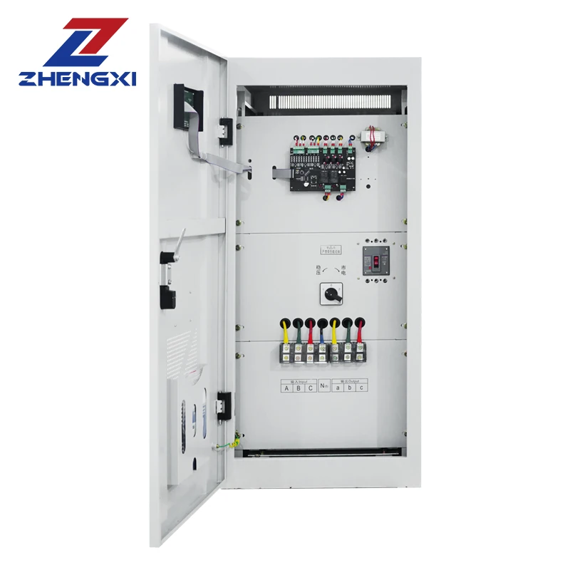 Stabilizzatore regolatore di tensione automatico CA trifase LCD ZX SBW-N 60KVA 80KVA 100KVA