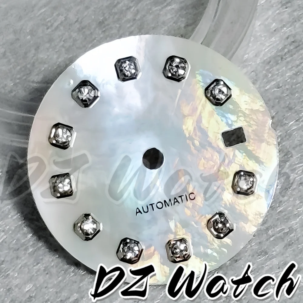 DZ 20.5 mm shell lady dial And 25mm Case multi-colored dial Rose Gold White Diamond Index to Suitable For the NH05/06 movement