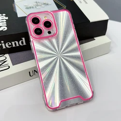 Neon Fluorescent Glowing Aurora Silicone Phone Case For iPhone 15 14 13 12 11 Pro Max X XR XS Glitter Dazzling Luminous Cover