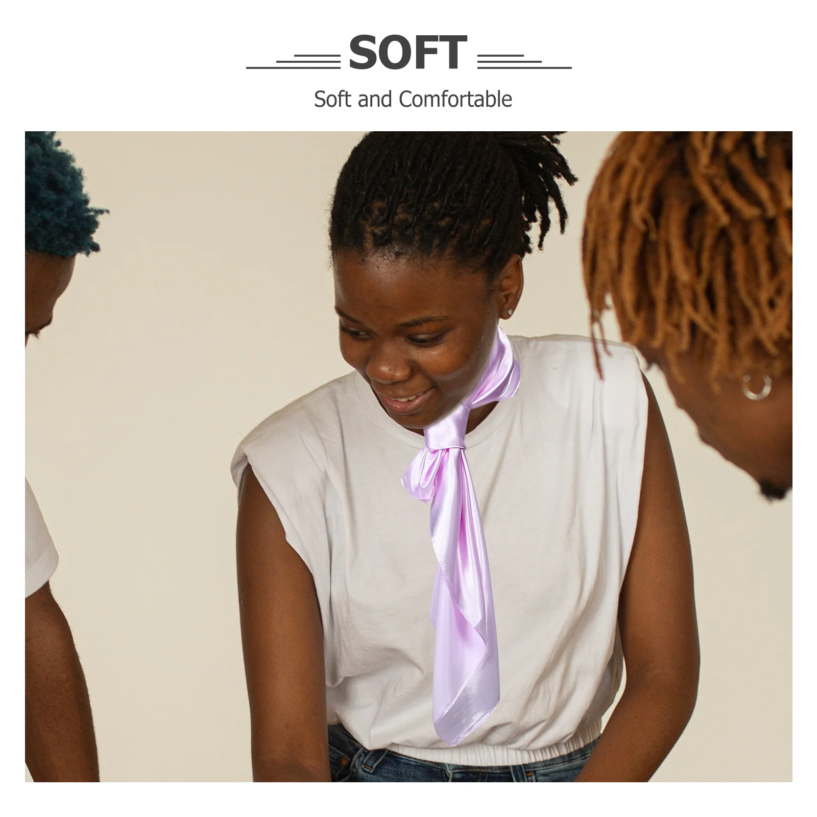 وشاح أنيق بلون موحد للنساء، ناعم ومريح، متعدد الاستخدامات، شال مربع كبير، تصميم بسيط، كاجوال رسمي