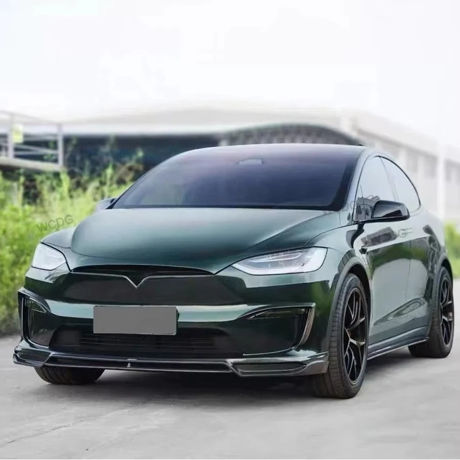 High Quality Bodykit for-Tesla Model X 2024+ Dry Carbon Fiber Front Lip Side Skirt Wheel Arch Rear Diffuser Spoiler Body Kit