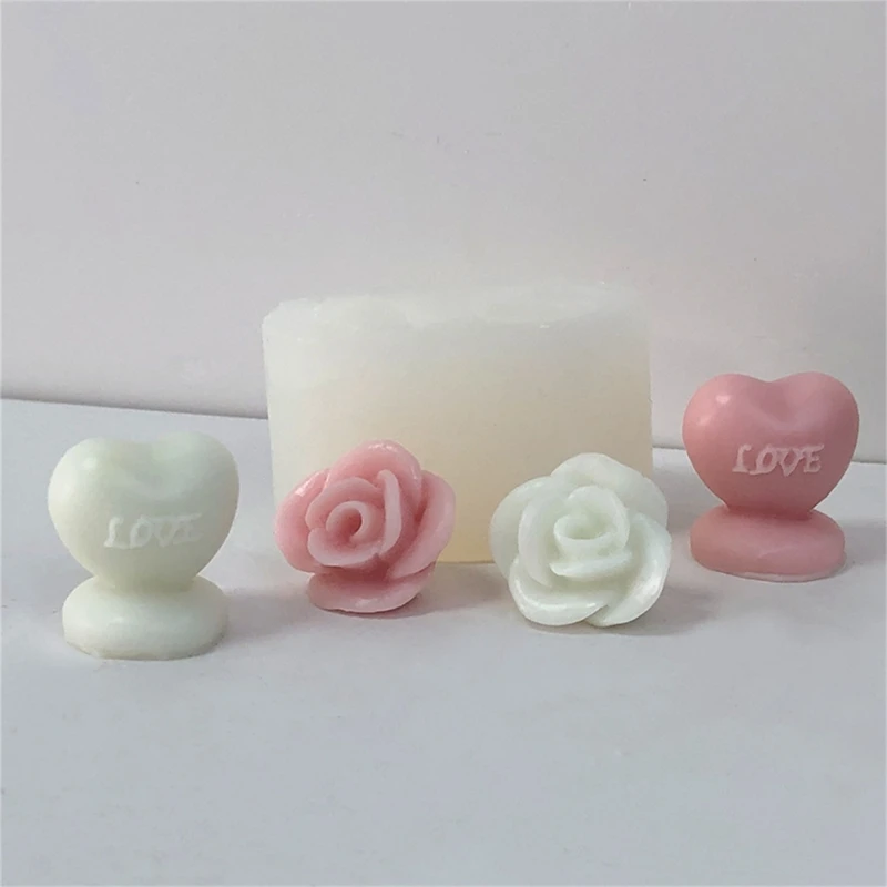 Rose Mold for DIY Soap Plaster Chocolate Home Decor A0KC