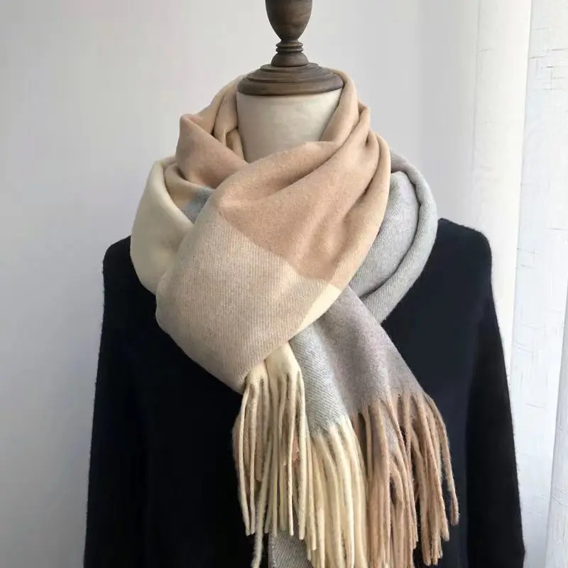 2024 Winter Fashion Must-have Cashmere Scarf for Women Outdoor Activities Warm Neck Scarves