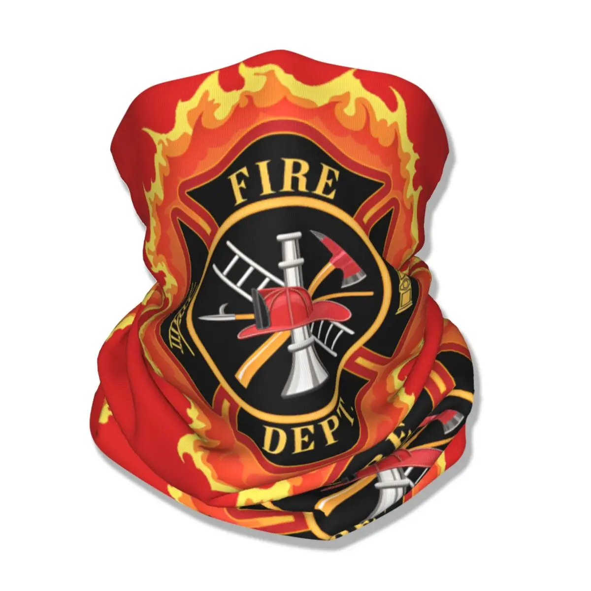 

Fireman Firefighter Bandana Neck Gaiter Printed Fire Rescue Mask Scarf Warm Balaclava Riding for Men Women Adult Washable