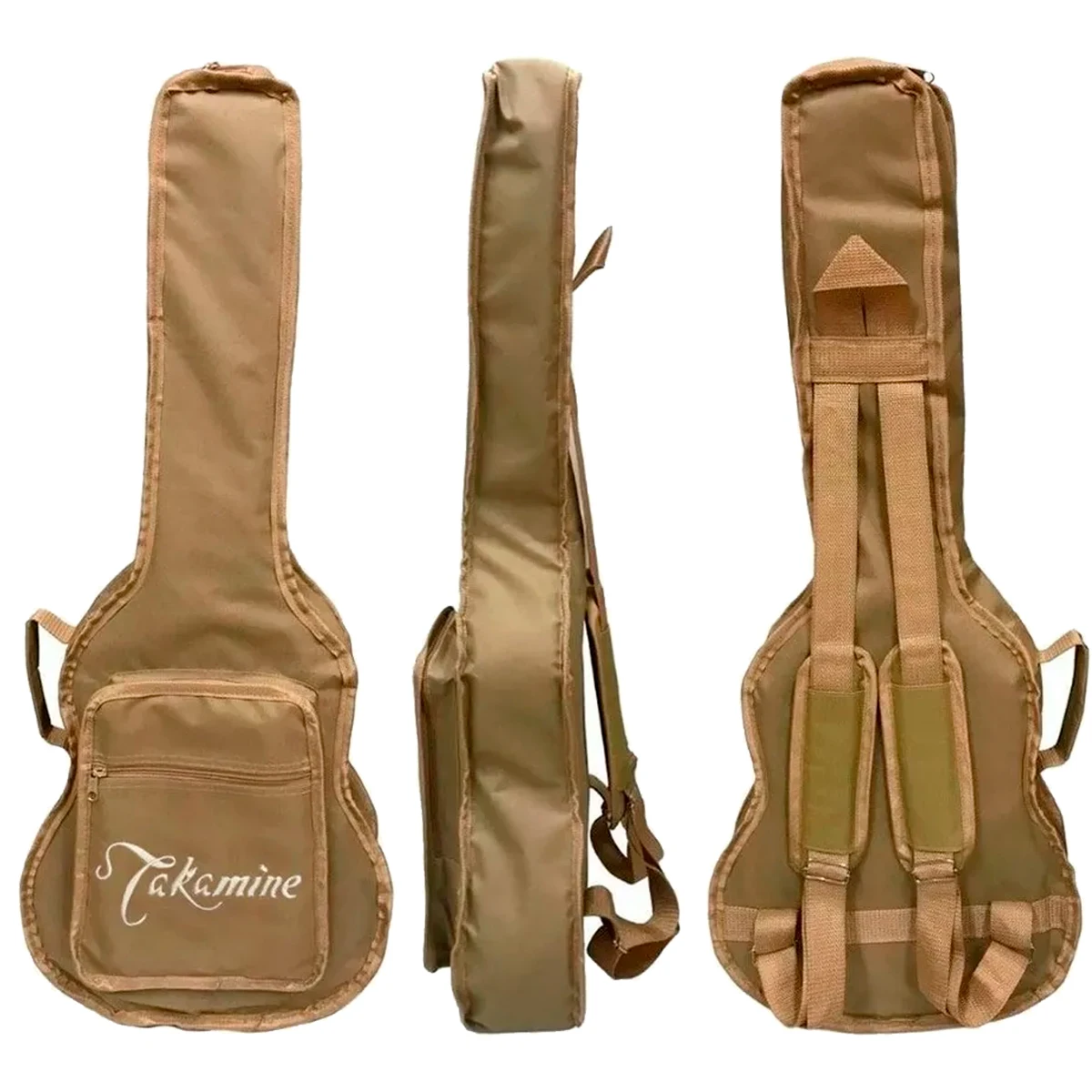 Beige Baby Padded Cover Bag For Takamine Guitar With Straps