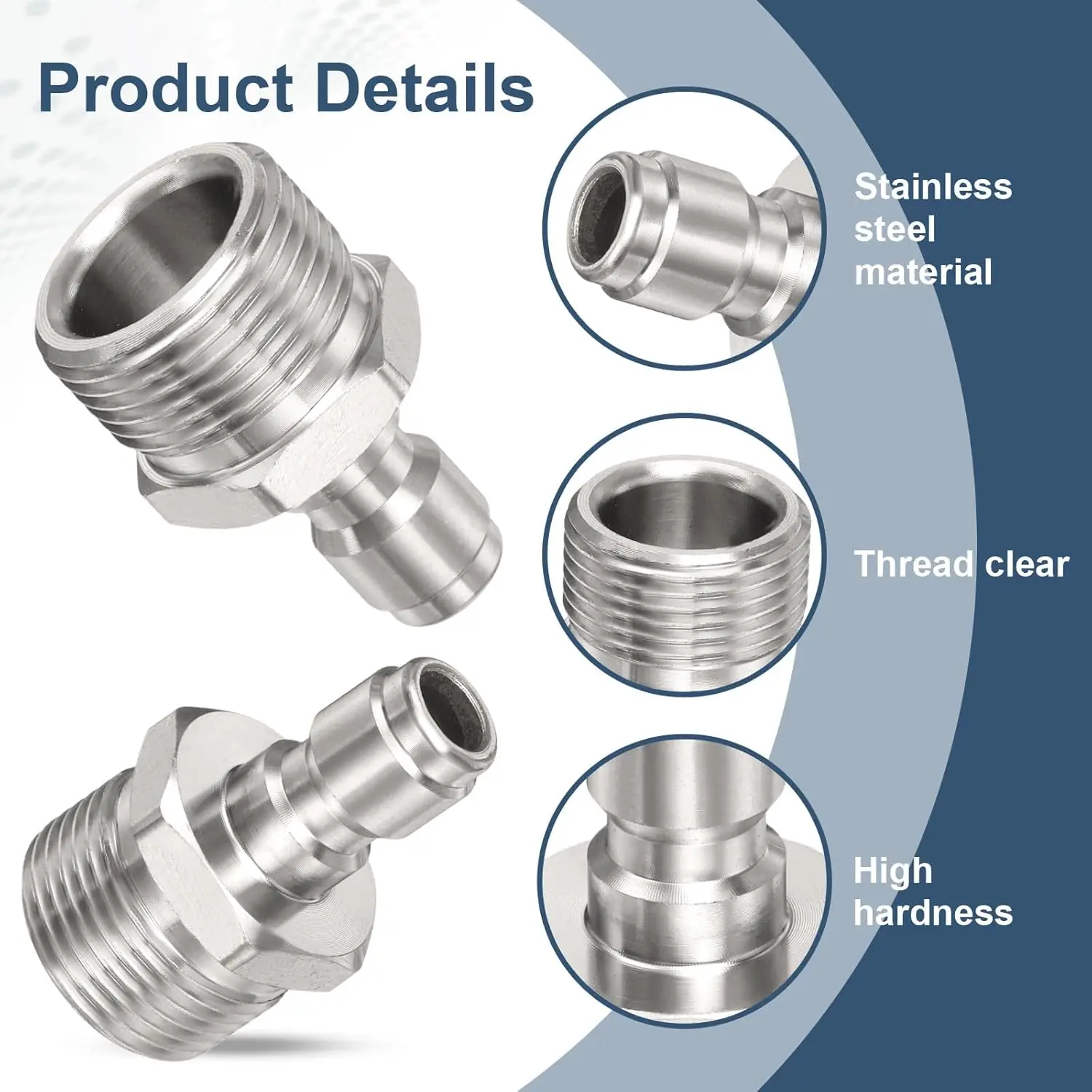 Quick Connect 1/4" To M22 Hose Converter High Pressure Wash Quick Connect Adaptor Car Wash Accessories image 5