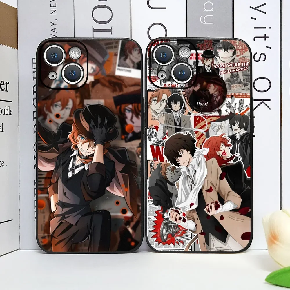 Soft Silicone Phone Case for IPhone 15 14 13 12 11 Pro Max X XR XS 7 8 Plus Shockproof Anime Bungou Stray Dogs Dazai Osamu Cover