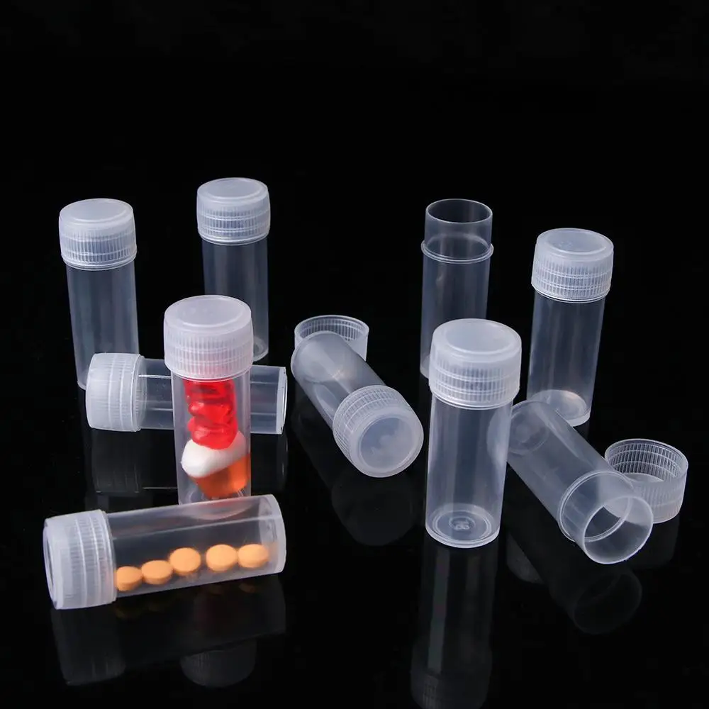 

Plastic Clear Travel Empty Bottles Vial Pill Containers Sample Bottle Small Bottle Test Tube Mini Bottles