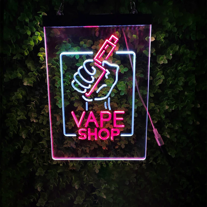 

Электронная сигарета, неоновая вывеска, резная 3D-Технология резьбы по поверхности, многофункциональный декоративный настенный Декор