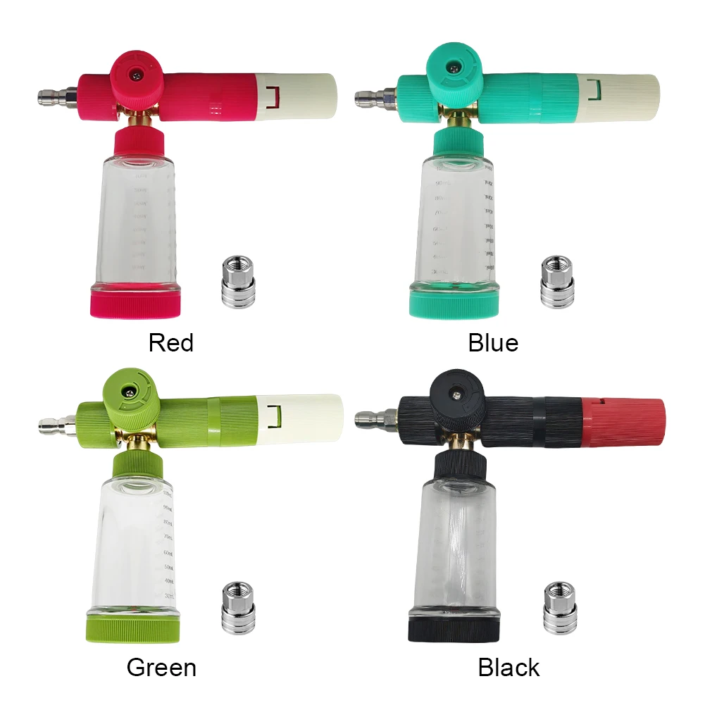 

100 мл горшок для пены с водой и быстроразъемным разъемом 1/4 дюйма, распылитель для мыльной пены, пистолет для мойки высокого давления для чистки автомобилей, внедорожников