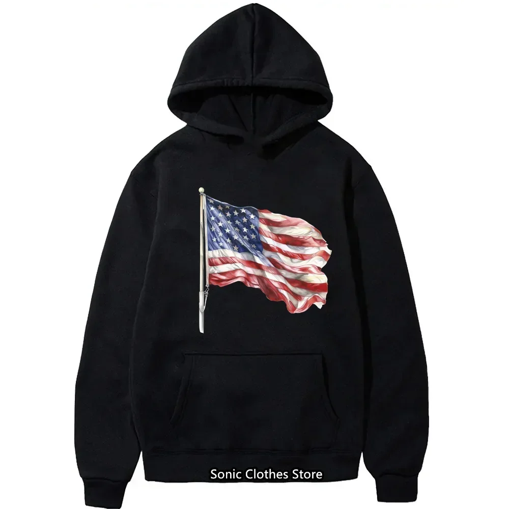 Autumn Men's Hoodie Women Sweatshirts American Flag Hoodie Men Tracksuit Girls Clothing Long Sleeve Hoodies Street Hooded