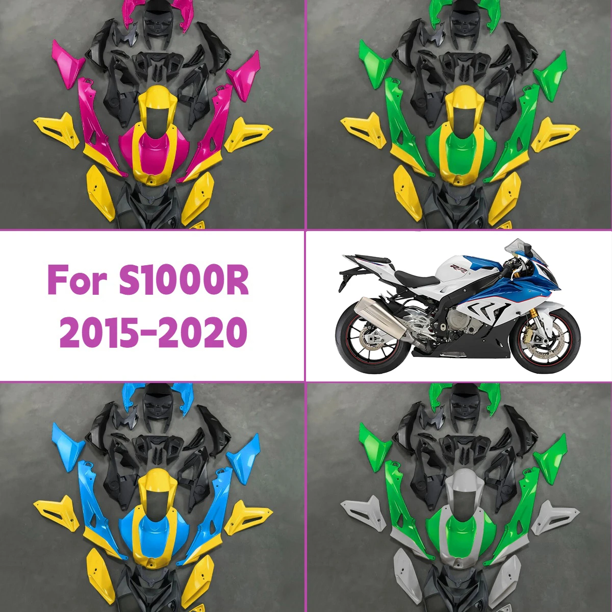 

For 2015-2020 BMW S1000R Motorcycle Plastic Part Body Kit Fairings 15-20 S 1000R Easy Install Fairing Set