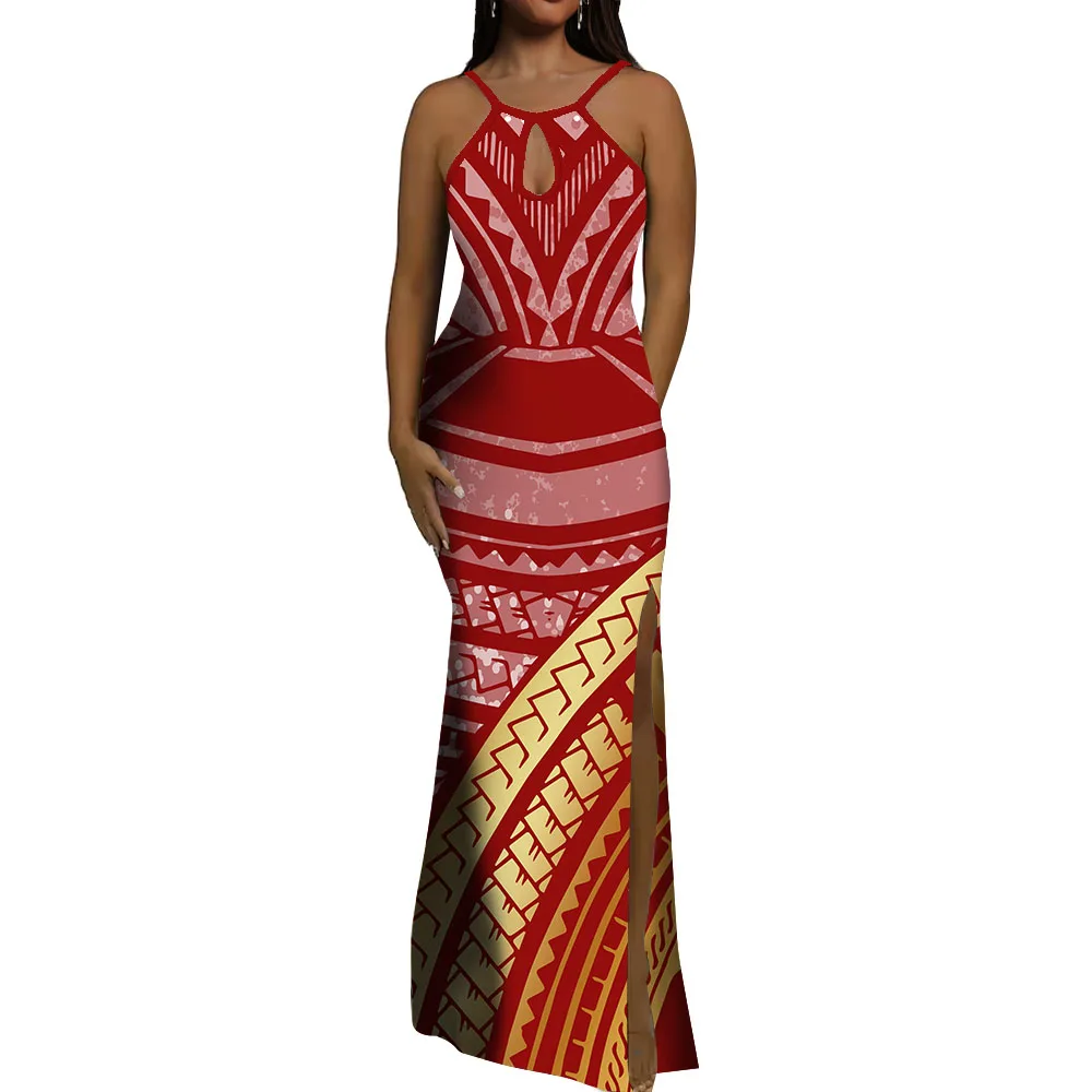 

Полинезийский летний модный стиль, женские оптовые продажи на заказ, винтажный дизайн с принтом, винтажные элегантные платья без рукавов