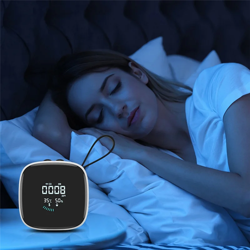 ABMF-Latest CO Quality Detector With Sound Alarm LCD Display Temperature And Humidity Sensor Tester DM1210B