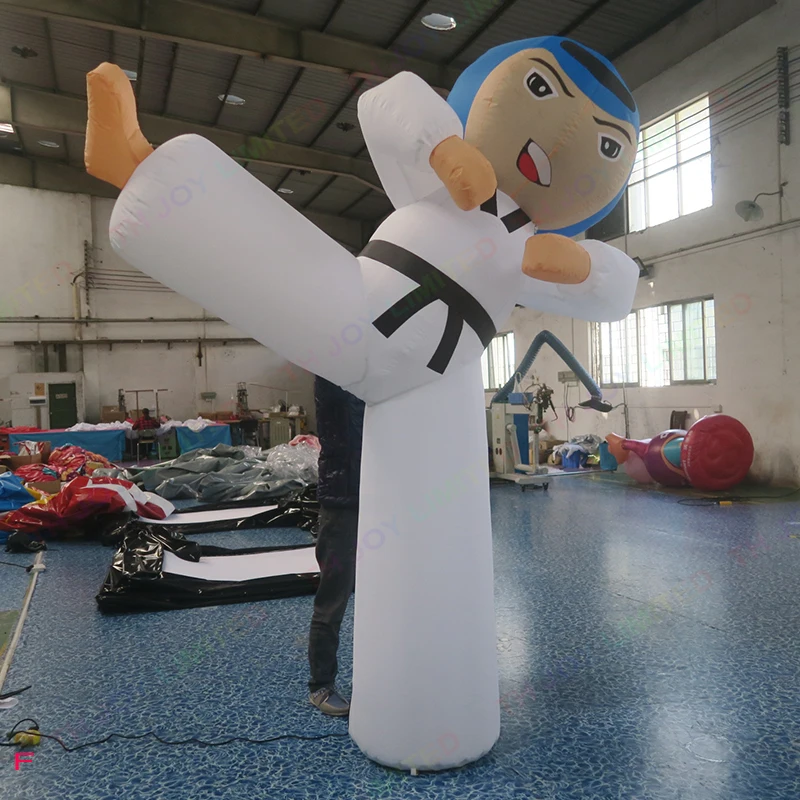 Nadmuchiwana lalka do taekwondo / nadmuchiwana figurka karate do reklamy, promocji - Super Kicking Boy Out
