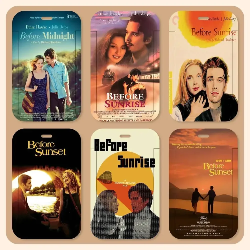 Bella Before Sunrise Before Sunset Movie Classic Vintage - Porta Tarjetas con Cordón para el Cuello, Porta Tarjetas de Identificación para Estudiantes