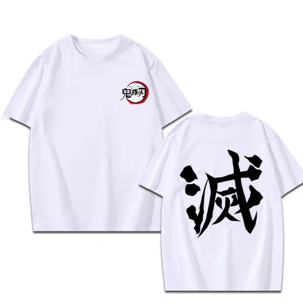 Demon Slayer Corps Kanji T-shirt Men Women Anime Kimetsu No Yaiba Cosplay Tee Harajuku Streetwear Short Sleeve 2026 New Summer