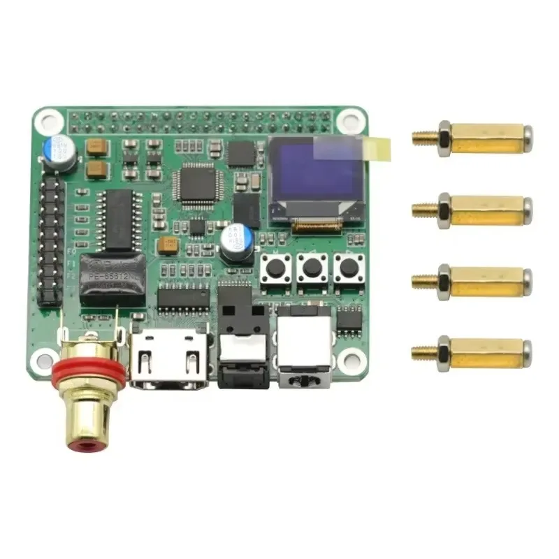 BoMas1Pcs For Raspberry PI Digital Audio Decoding Board Module HIFI DAC Digital Broadcast Support Coaxial Fiber I2S 3B 4B