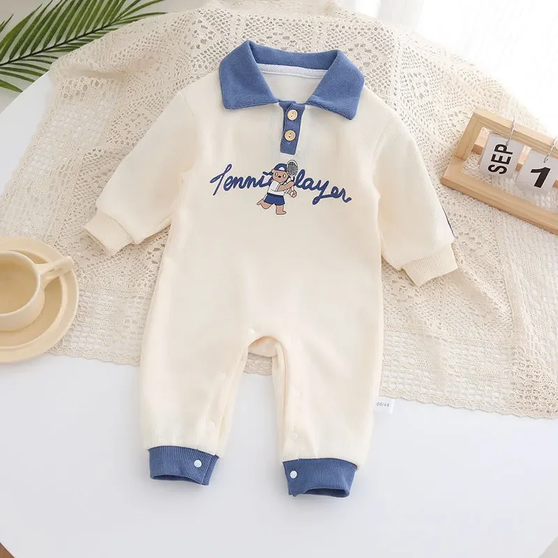 Baby Clothes Boys Girls Babies Handsome Onesies Newborn Outing Outfit Birthday Super Cute Spring and Autumn Clothes Rompers