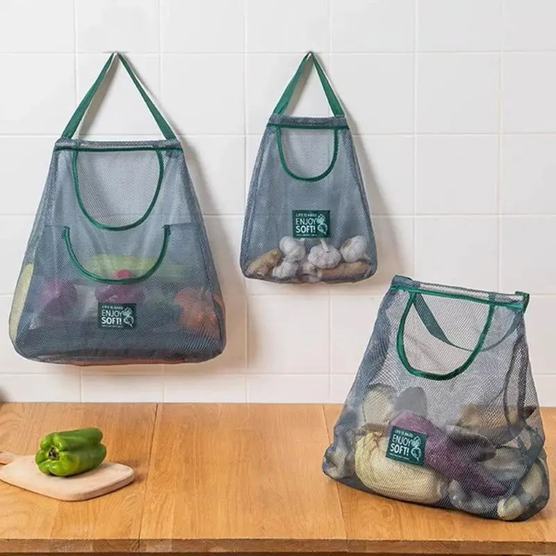 

Storage Hanging Bag Mesh Bag Multi-functional Kitchen Fruit And Vegetable Wall Mounted Storage Net Large Capacity Bag