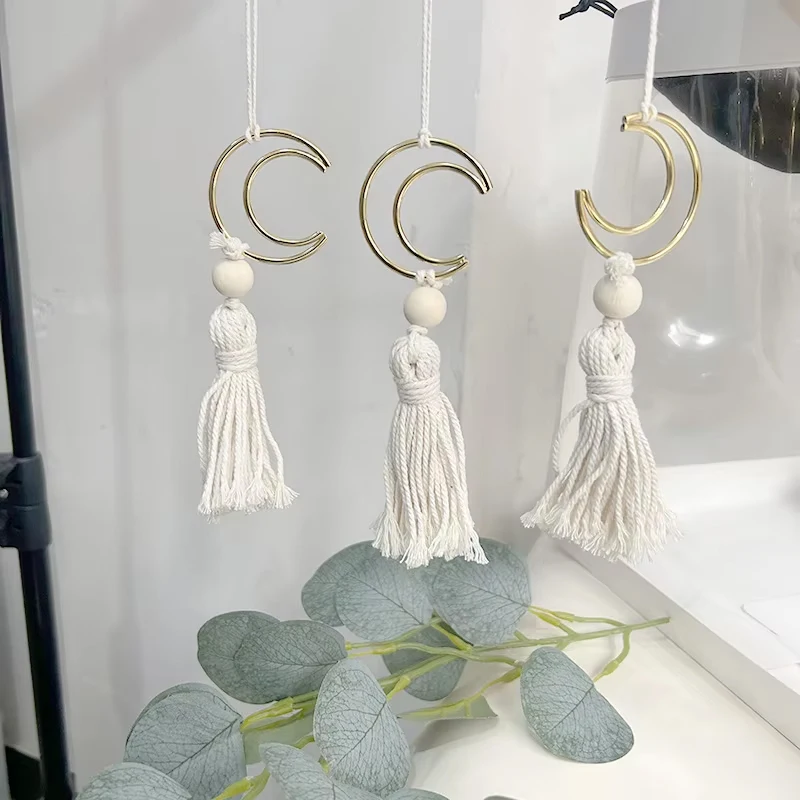 

5pcs gold moon Hanging Ornament Eid al-Fitr Ramadan Mubarak Muslim Islamic Kareem Tabletop tree home table decoration sign gift