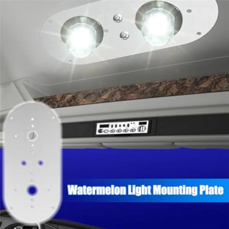 

For Commercial Truck For Peterbilt 359 379 389 Kenworth W900L 2X Watermelon Light Mounting Plate,Above Door Dome Light Base
