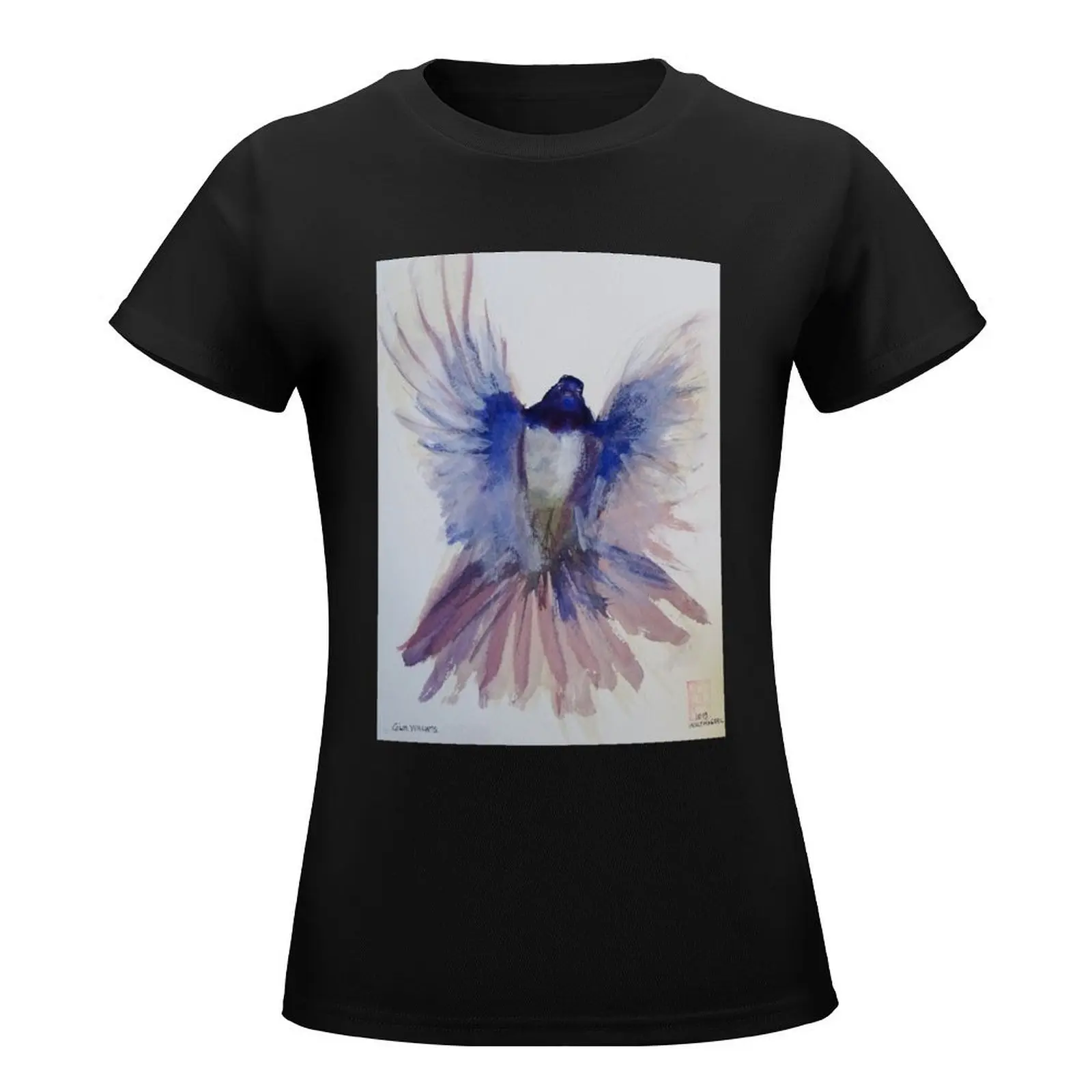 WILLY WAGTAIL IN FLIGHT T-Shirt lady clothes aesthetic clothes t shirt Women