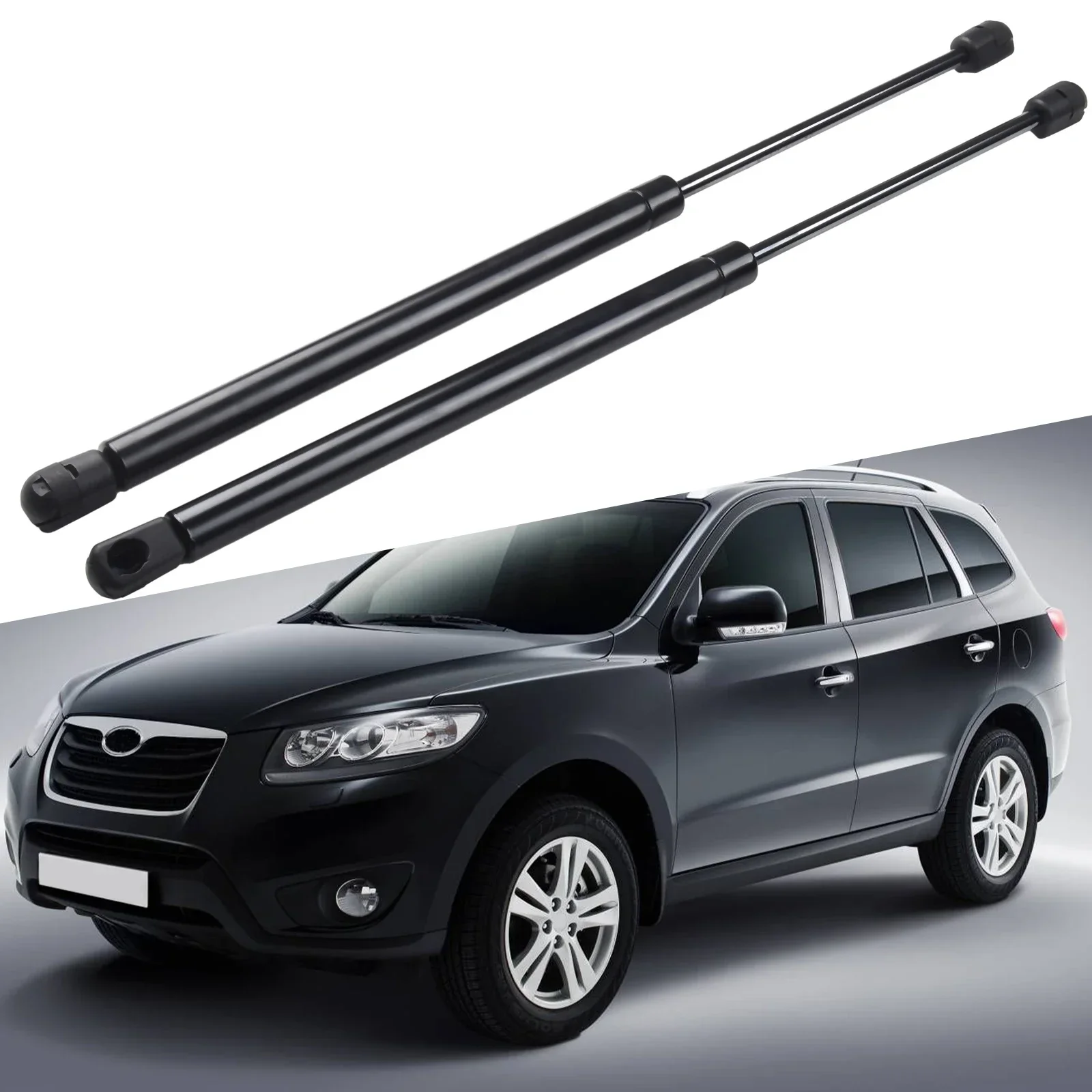 For Hyundai Santa Fe 470mm Hood Strut Engine Metal 1pair Front Gas Lifters Supports Spring Dampers Automotive Car Vehicle