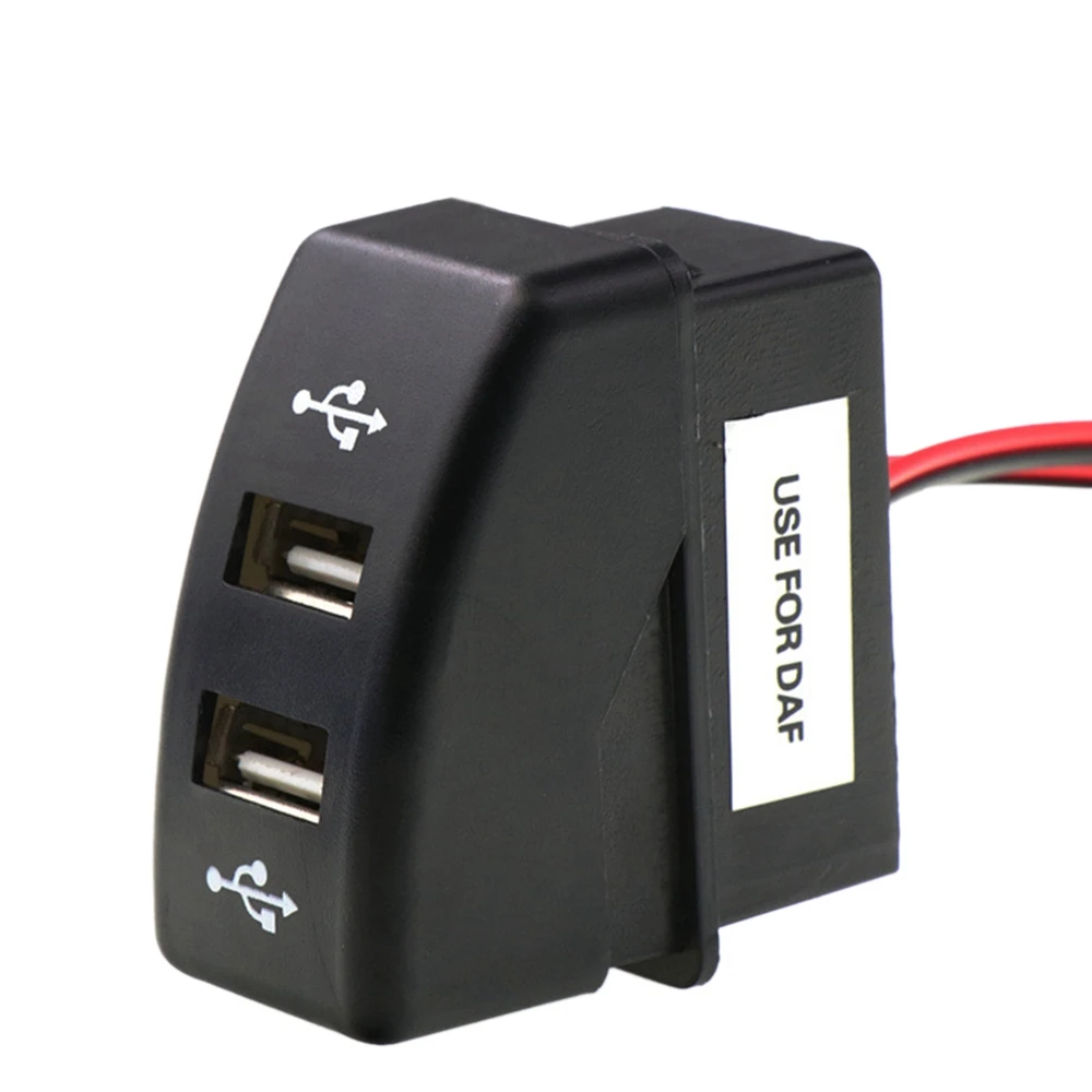 Car Dual USB Charger 5V 2.1A Car USB Power Socket Car Accessories for Truck 95 XF XF 106 105 95