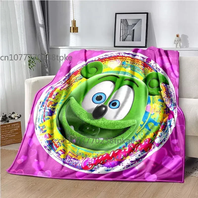 Gummibar Gummibar 더 구미 베어 포스터 인쇄 담요, 패션 소파 침대, 사무실 자동차, 생일 선물 데크 카펫 던지기