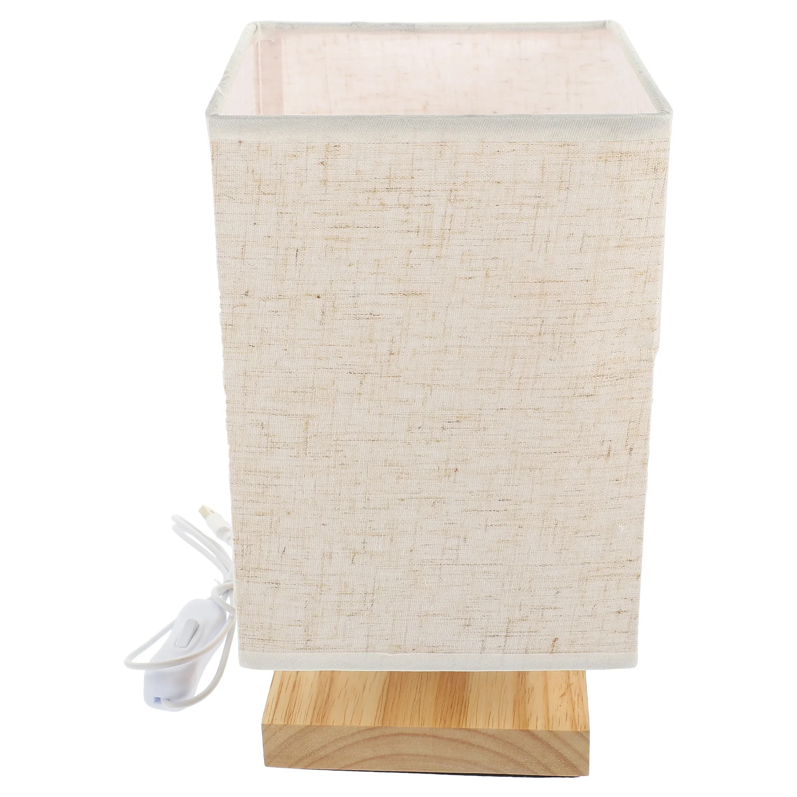 

Cloth Bedside Table Lamp Wood Base Modern Nightstand Lamp For Bedroom Desk Decorative Indoor Outdoor Use Small Atmosphere