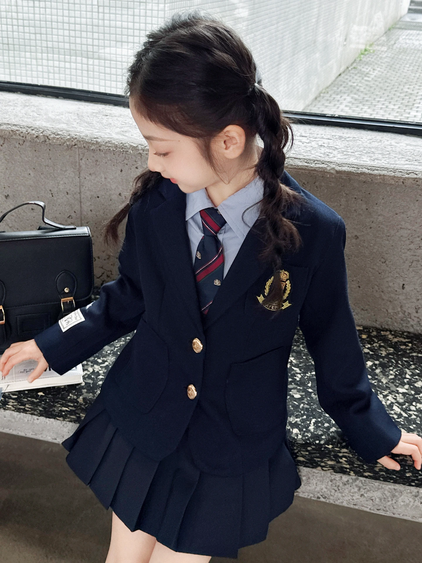 

Girls' Japanese Sle School orm JK Set Tee Pieces Includes Skirt And Top Lightweight Spring Autumn Winter Use