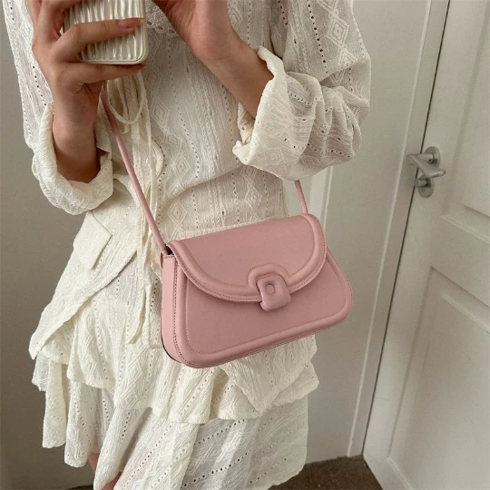 

Pink NEW Office Lady Woman Handbag 2024 Luxury Trend Women Girl Shoulder bag PVC Crossbody PU Purses Women's Leather Totebag