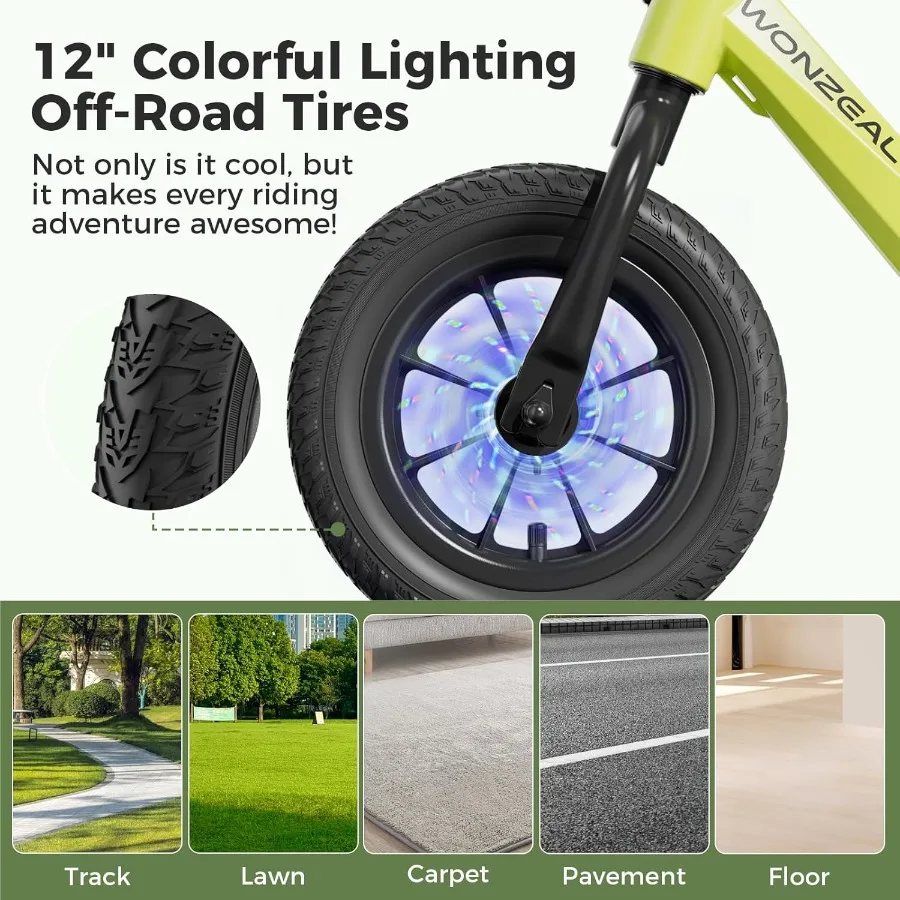 電動バランスバイク 3～5歳向け 150W 幼児用バランスバイク 12インチ空気入りタイヤ 調節可能なシート付き