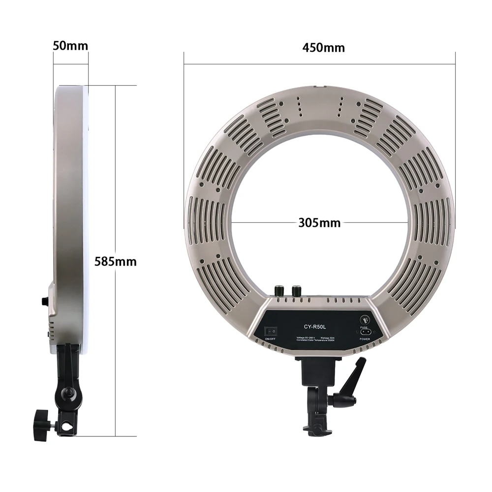 USA FREE SHIPPING FOSOTO CY-R50L 480LED Bi color Dimmable Ring Lamp Photo studio Photographic Lighting for Camera Photo Studio